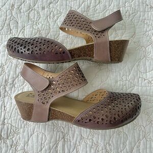 L’Artiste by Spring Step Leather Mary Jane cork wedge EU 39 US 8.5